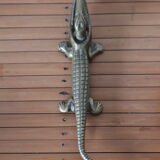 Crocodile brass nutcracker