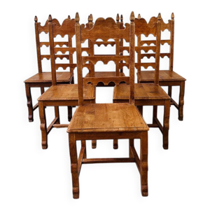 Ensemble de 6 chaises - rustique