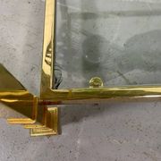 Vintage two-tier glass coffee table