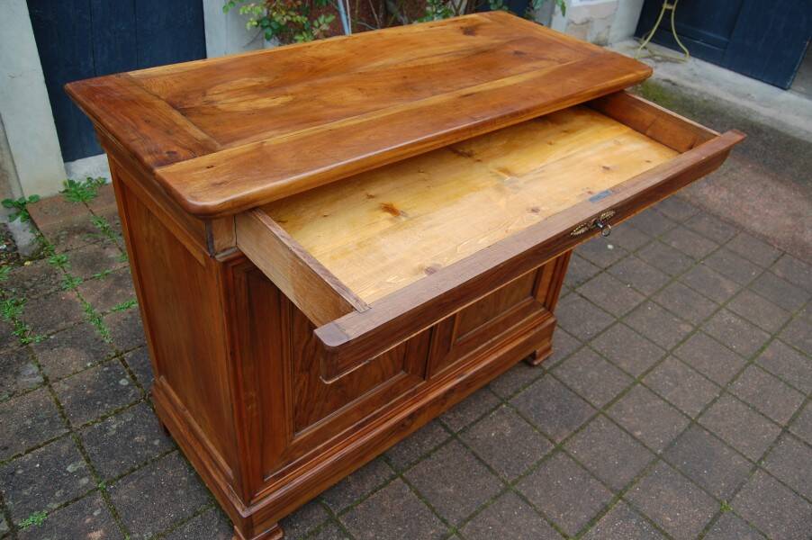 19th-century Louis Philippe walnut buffet.