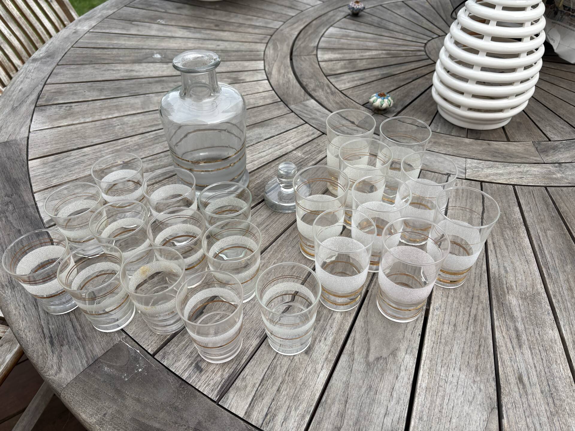 Vintage glasses and carafe