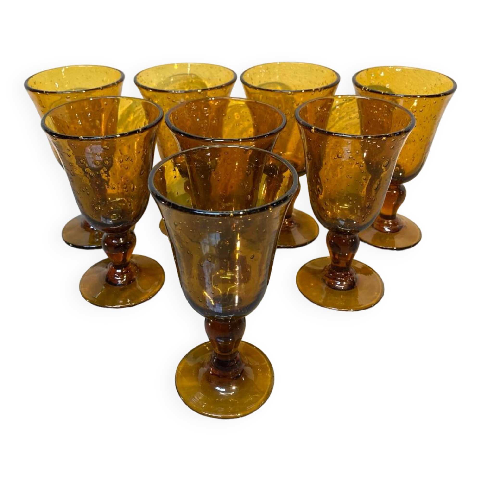 BIOT style stemmed glasses