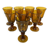 BIOT style stemmed glasses