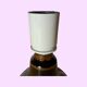 60s Danois Ceramic Desk / Lampe de Table Marron Couleur | Éclairage céramique design danois