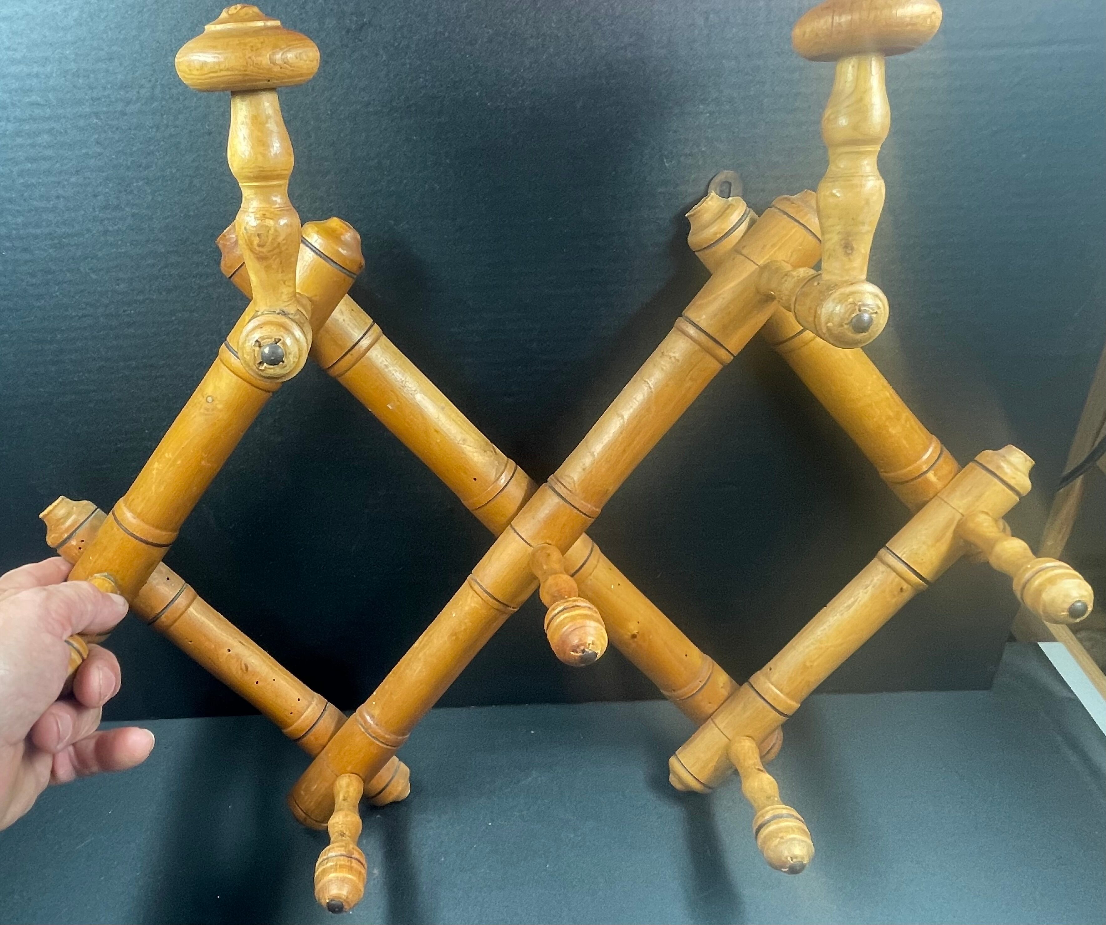 Bamboo imitation wooden coat rack and hat rack