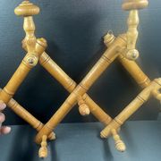 Bamboo imitation wooden coat rack and hat rack