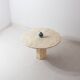 Organic travertine dining table, Italy 1970s