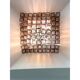 Luxury Italian Amber-Rosè “Squared” Murano Glass Squared Flush Mount