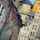 Old painting oil on Isorel "Paris street of the Town Hall"