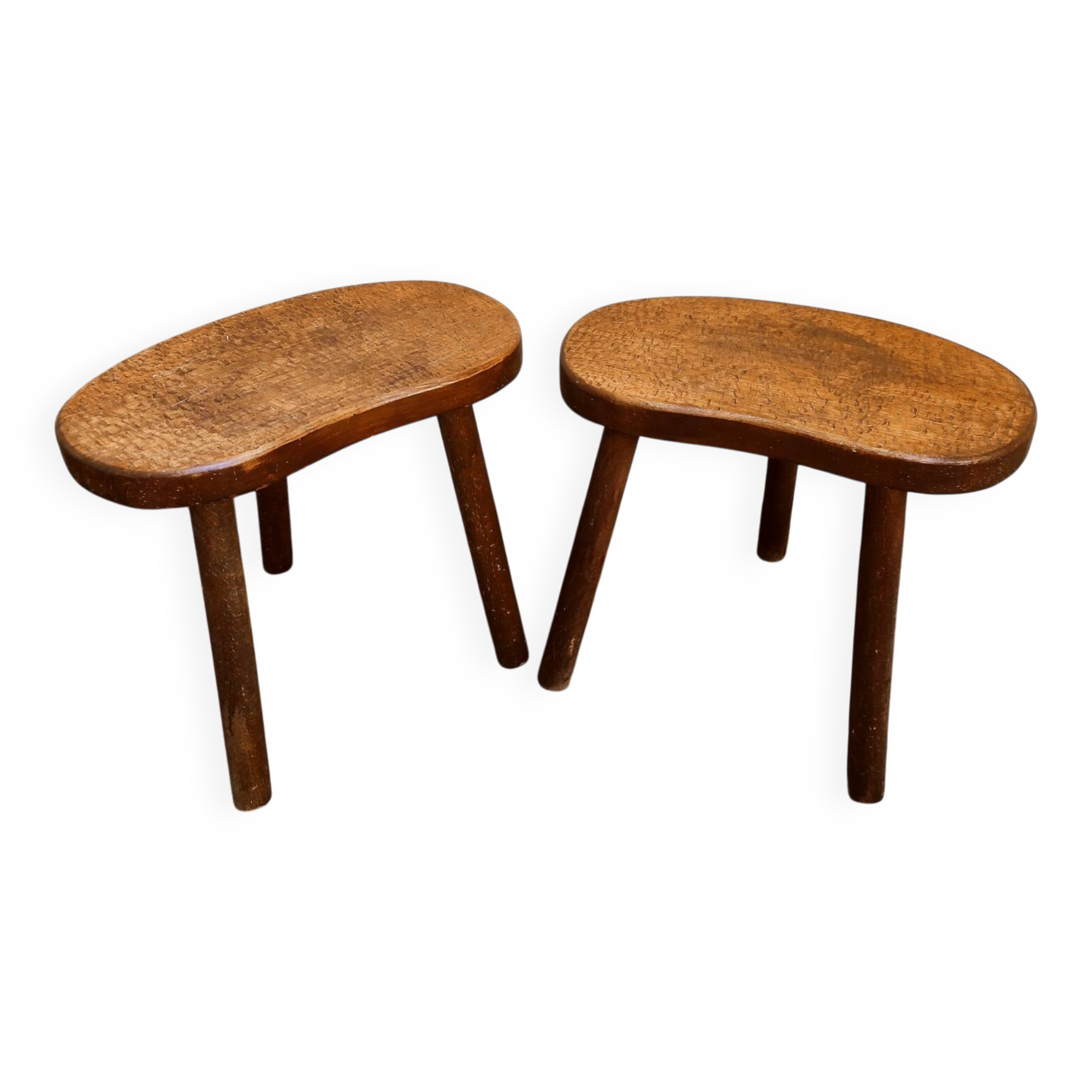 Pair of small wooden stools