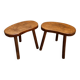 Pair of small wooden stools