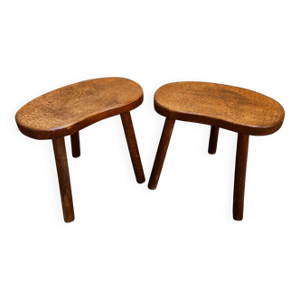 Pair of small wooden stools