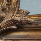 Old French fireplace mirror with beautiful ornament