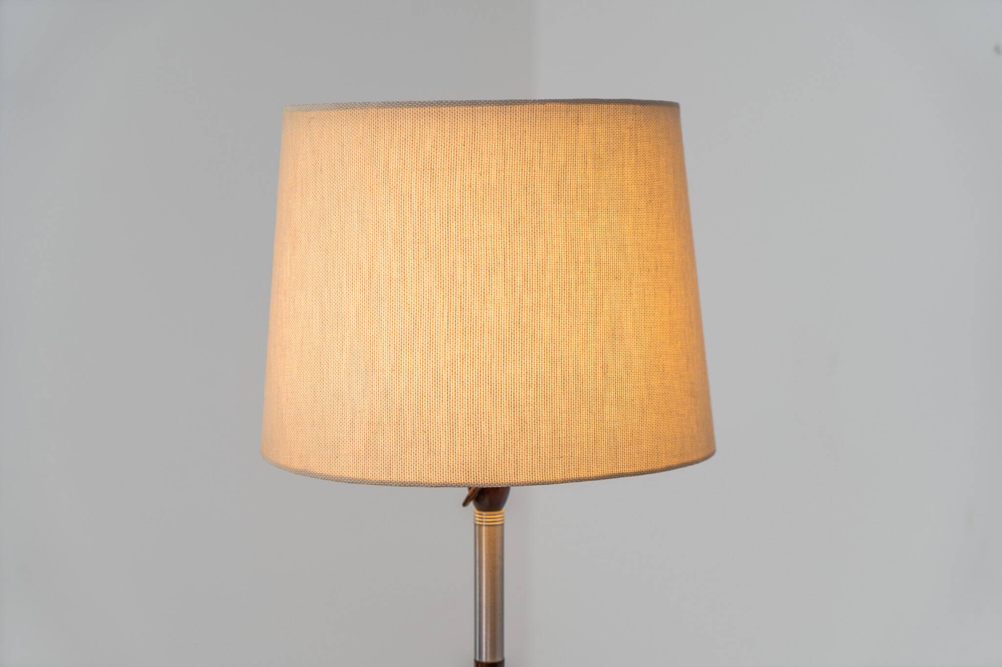 Rosewood & aluminium floor lamp