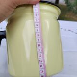 Yellow enamelled milk kettle