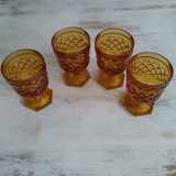 Set of four stemmed glasses