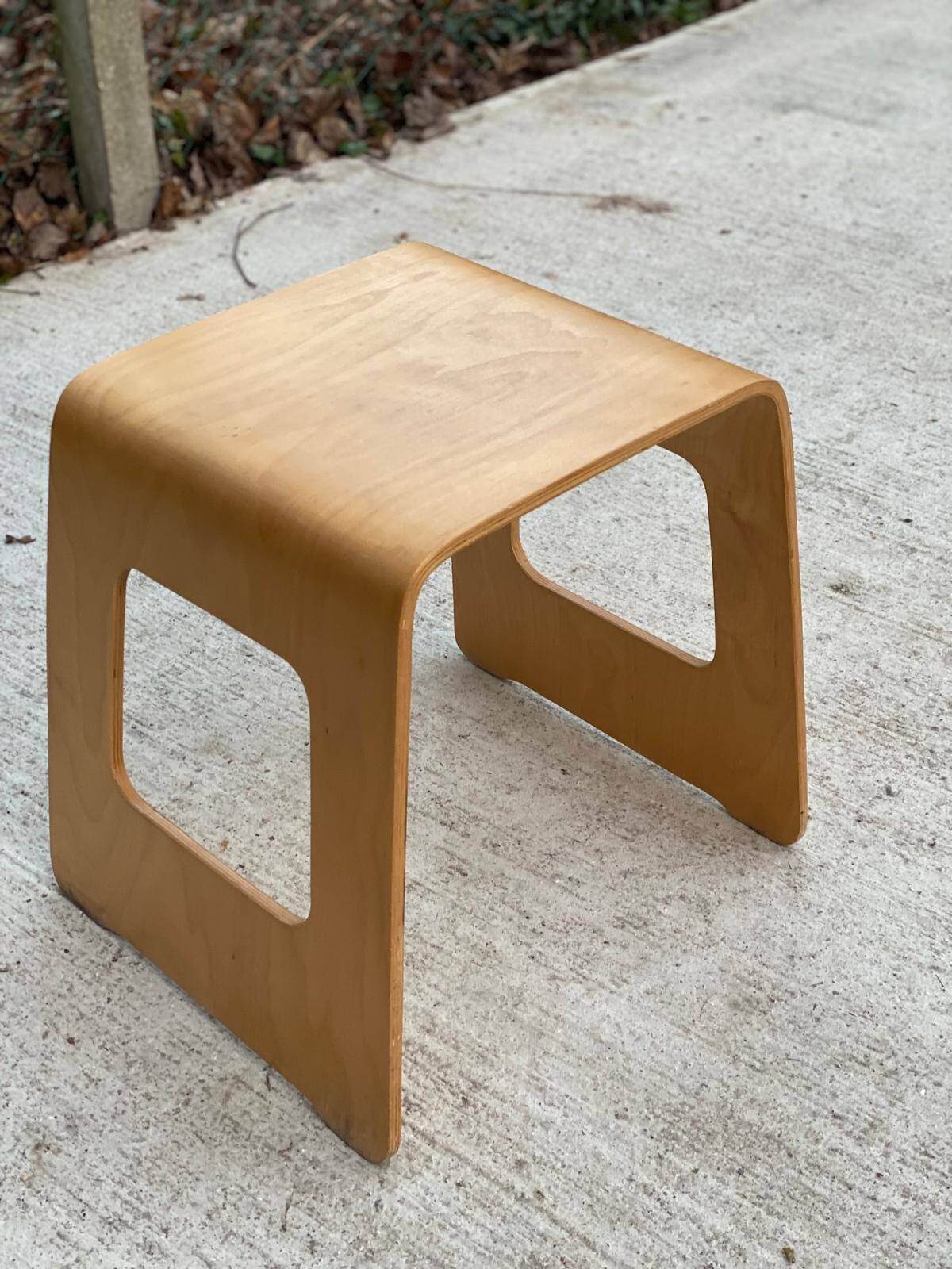 Vintage Benjamin Bent Stool in Curved Wood by Lisa Norinder for Ikea