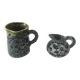 Lot de deux petit pot à lait Vallauris jaune noir