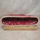 Vintage sculpture of mare and foal signed Jean – red ceramic and gilding.