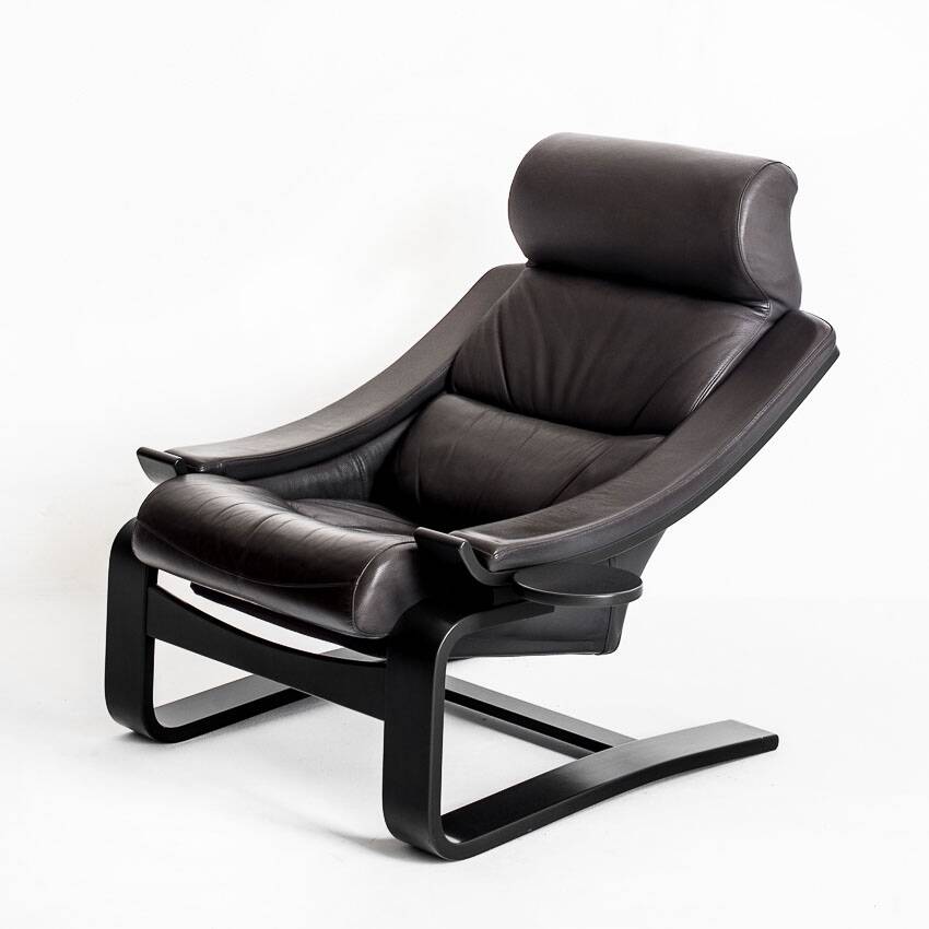 Kroken armchair + pouf designed by Ake Fribytter, published by Roche Bobois. France, 2000s.