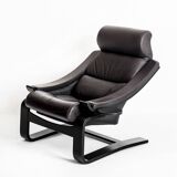 Kroken armchair + pouf designed by Ake Fribytter, published by Roche Bobois. France, 2000s.