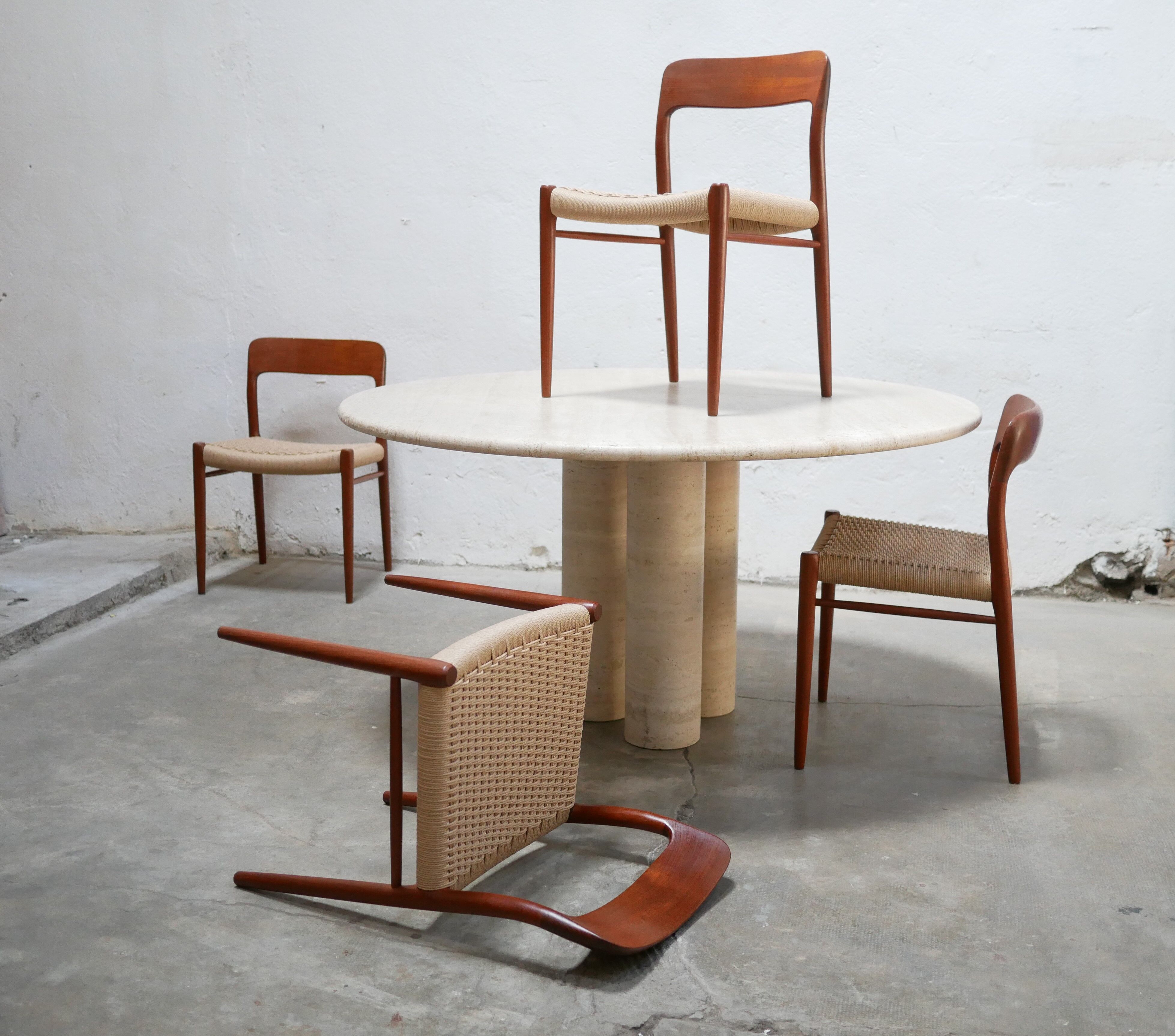 Vintage travertine dining table