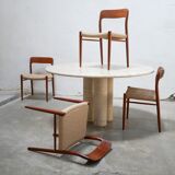 Vintage travertine dining table
