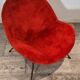 Original red fabric Egg chair by Fritz Neth, 1965