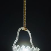 Charming Art Deco Barovier & Toso pendant light chandelier Murano glass, 1950s