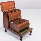 Mahogany compartmental library steps, 1930s