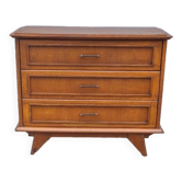 Oak compass foot chest of drawers 1960