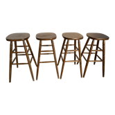 Set of 4 1950s bar top stools