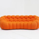 Canapé bulle courbé Roche Bobois orange