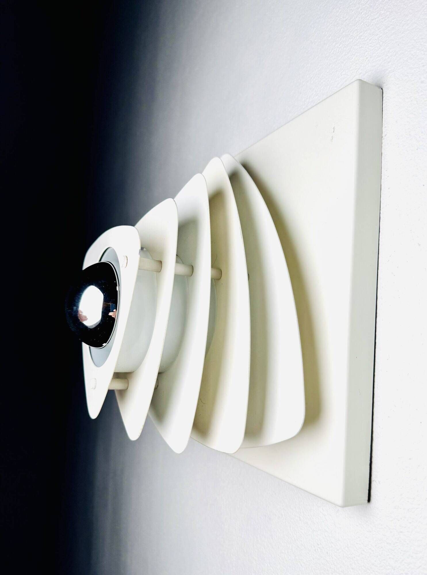 Curved Pyramid Layered Wall Lamp By Hustadt Leuchten, Germany, 1960S