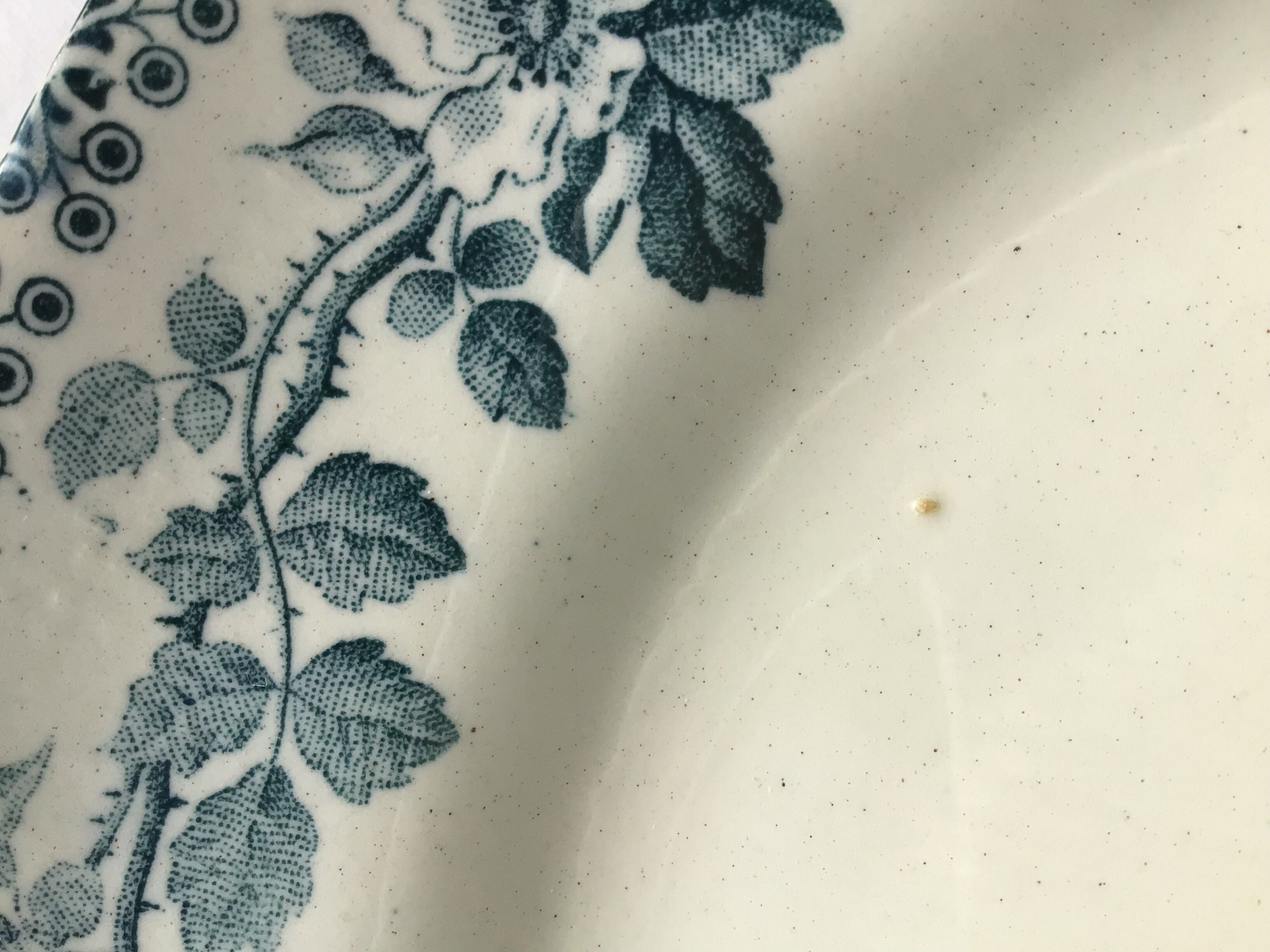 6 Flat plates Terre de Fer model Guadeloupe Debray gray blue