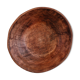 Raw wooden salad bowl