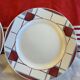 Set of 6 old Digoin plates in Sarreguemines earthenware