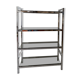 Chrome and smoked glass bookcase/shelf, circa 1970