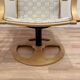 Swivel armchair and matching ottoman, Scandinavian design, 1960s.