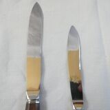 Art Deco horn walking knife set (2 knives, 12 large and 12 small)