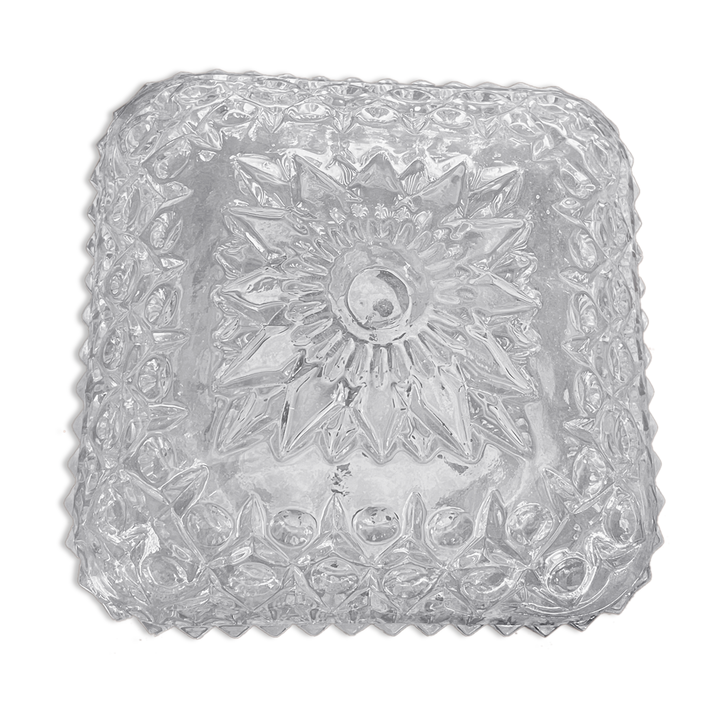 Vintage molded glass ceiling lamp