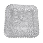 Plafonnier en verre moulé vintage