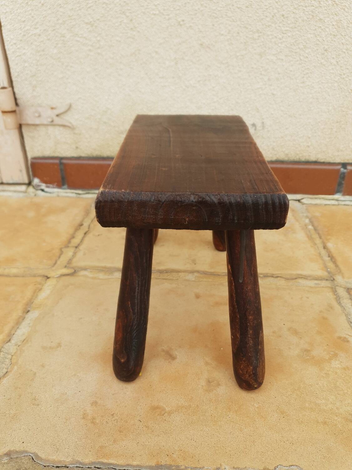 Antique elm stool