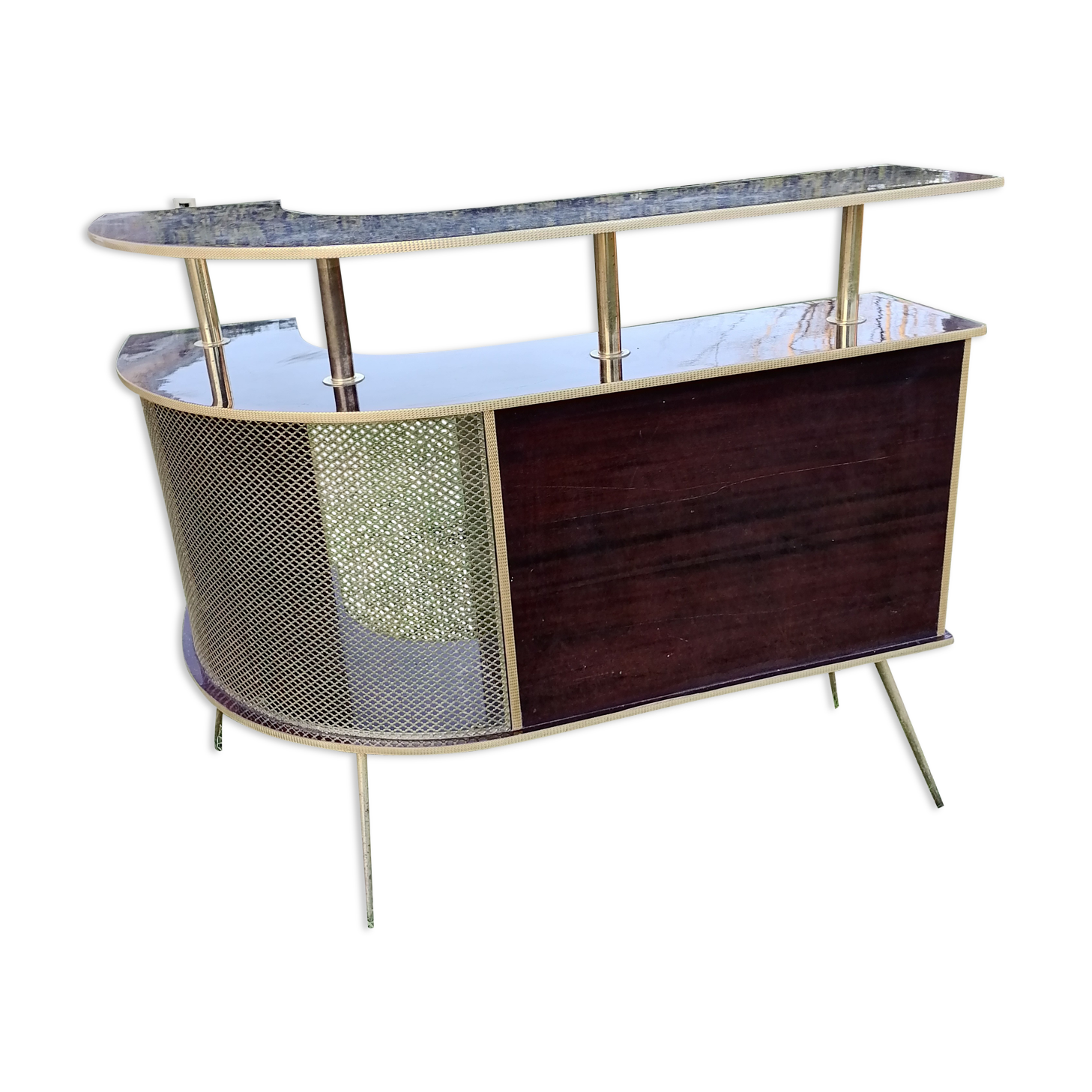 Bar Rockabilly 1950 1960 formica metal perforated