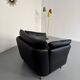 Fauteuil design contemporain Intertime I-Cielo en cuir noir