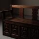 Carved solid wood bench-chest, 18th century