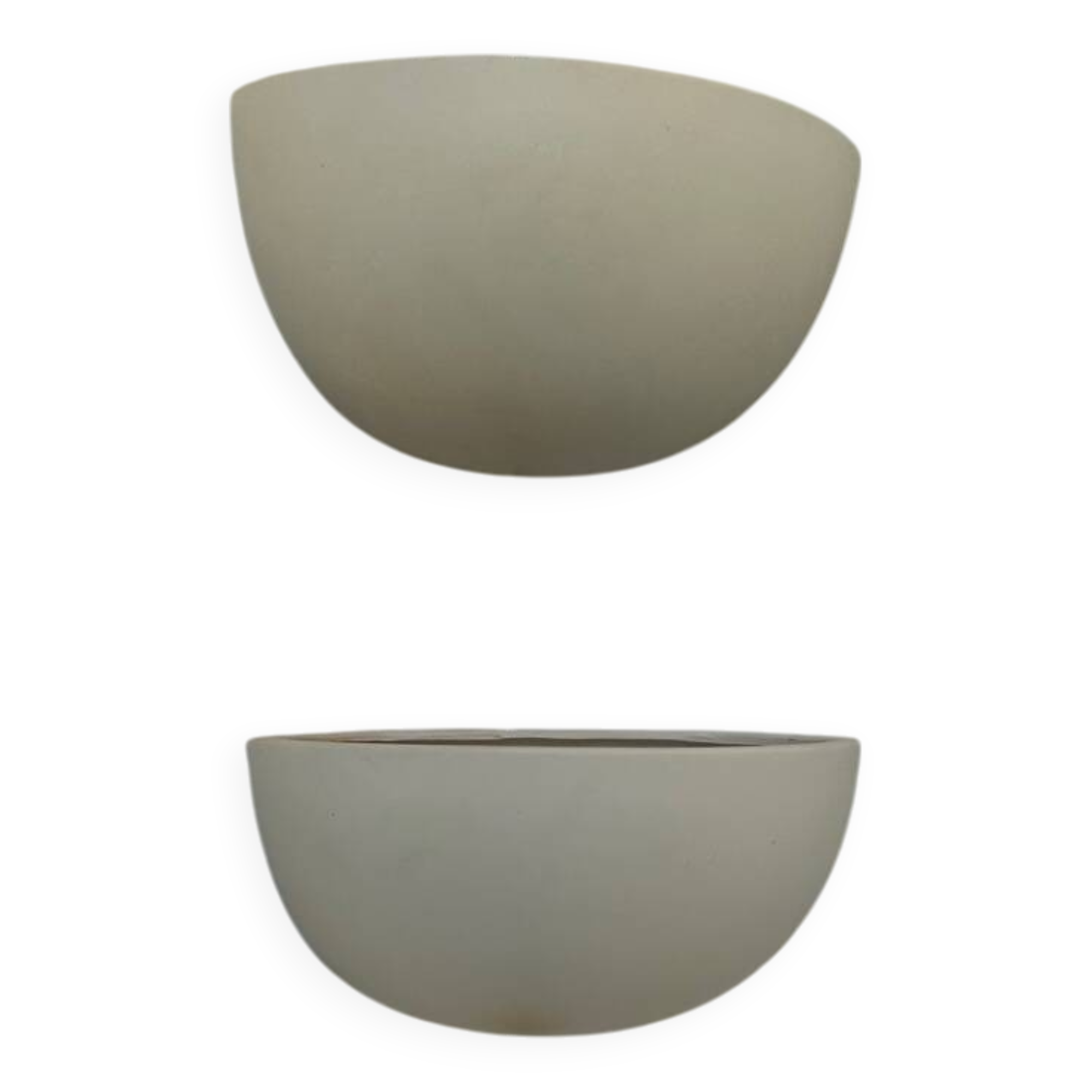 Pair of vintage corner sconces, matte white porcelain, France 1970