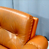 Armchair - Ottoman leather 1960