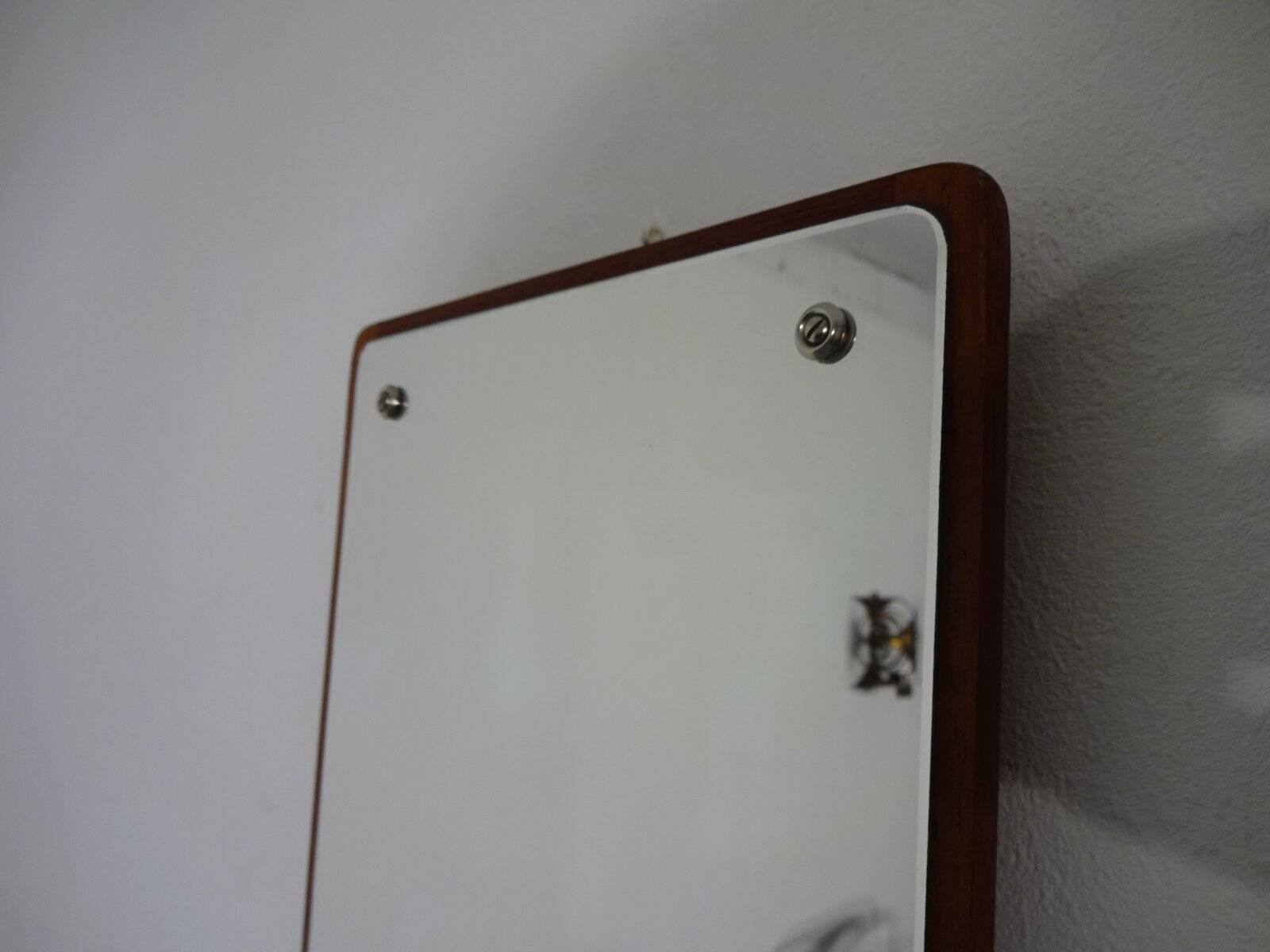 Small Danish Teak Mirror from Jansen Spejle, 1960s