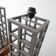 Geometric pair of german metal table lamps